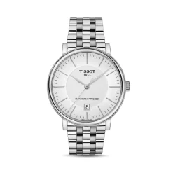 Budget ⌛ Tissot Carson Premium Powermatic 80 ⌚ Watch, 40mm White/silver 🔥