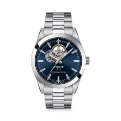 Budget 👍 Tissot Gentleman Powermatic 80 Open Heart ⌚ Watch 40mm Silver ✔️