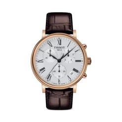 Best deal 🧨 Tissot Carson Chronograph, 41mm Silver/brown ✔️