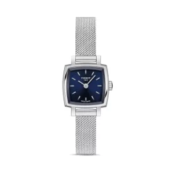 New 😀 Tissot Lovely Square Mesh Bracelet ⌚ Watch, 20mm X 20mm Blue/silver 🔔