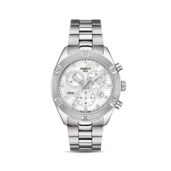 Best Sale 🛒 Tissot PR100 Link Bracelet Diamond Chronograph, 38mm White/silver 👏
