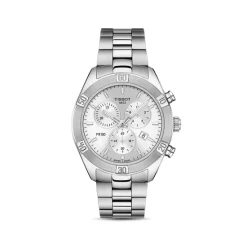 Wholesale 👍 Tissot PR 100 Sport Chic Link Bracelet Chronograph, 38mm Silver 😉